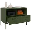 vidaXL TV Cabinets 2 pcs Olive Green 68x39x50.5 cm Steel