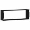 vidaXL Wall Shelf 4 pcs Black oak 80 x 15 x 26 cm Engineered wood