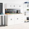 vidaXL Garage Wall Cabinet White Engineered Wood