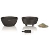 LECHUZA Planter CUBETO Stone 40 ALL-IN-ONE Graphite Black 13842