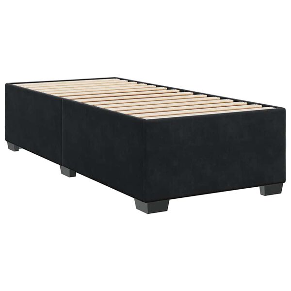 vidaXL Bed Frame without Mattress Black Single Velvet