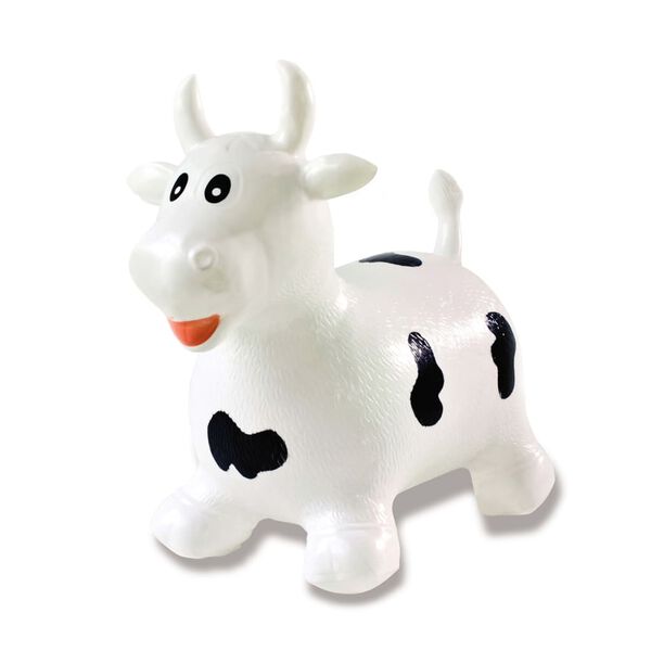 JAMARA Bouncing Animal Bull with Pump White and Black