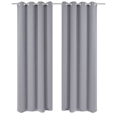 vidaXL Blackout Curtain with Metal Eyelets 270x245 cm Grey