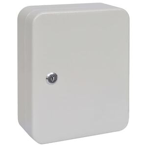 vidaXL Key Box with Lock Ivory 20 x 7.5 x 25 cm Steel