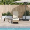 vidaXL Sun lounger Reclining Beige 157 x 55 x 92cm Poly Rattan