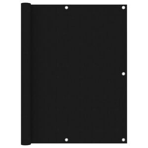 vidaXL Balcony Screen Black 120x400 cm Oxford Fabric