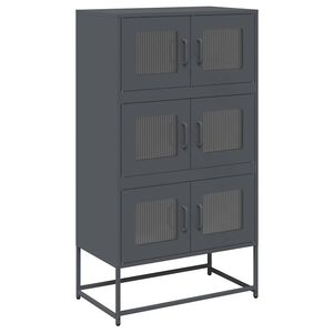 vidaXL Highboard Anthracite 68x39x123 cm Steel