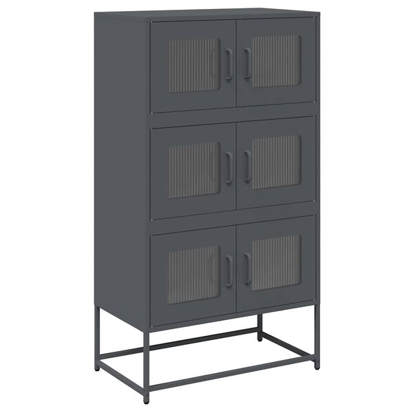 vidaXL Highboard Anthracite 68x39x123 cm Steel