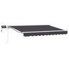 vidaXL Manual Awning Frame with LEDs White and Anthracite 2.5 x 2 m
