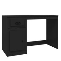 vidaXL Desk with Drawer Black 115x50x75 cm Engineered Wood