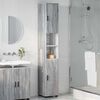 vidaXL Bathroom Cabinet with Storage Grey Sonoma 30 x 35 x 192 cm