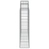 vidaXL Arched Gabion Baskets 3 pcs 200x30x120/140 cm Galvanised Iron
