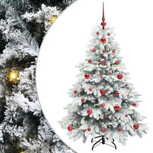 vidaXL Artificial Christmas Tree with 150 LEDs White 120 cm PE and PVC