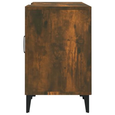 vidaXL TV Cabinet Smoked Oak 150x30x50 cm Engineered Wood