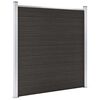 vidaXL Fence Panel WPC 180x186 cm Black