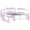 vidaXL Bed Frame without Mattress 120x190 cm Small Double Solid Wood Pine