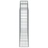 vidaXL Arched Gabion Basket 200x30x120/140 cm Galvanised Iron