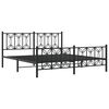 vidaXL Metal Bed Frame without Mattress with Footboard Black 183x213cm
