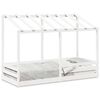 vidaXL Kids'Bed without Mattress White 75x190 cm Solid Wood Pine
