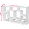 vidaXL Floating Wall Display Shelf 8 Compartments White
