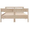 vidaXL Bed Frame without Mattress 120x190 cm Small Double Solid Wood Pine