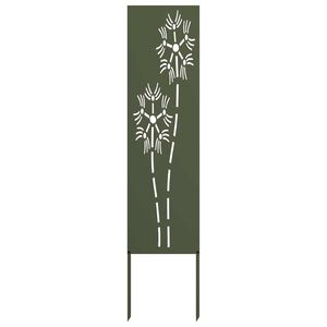 vidaXL Garden Privacy Screen Olive green 32 x 140 cm Cold-rolled steel