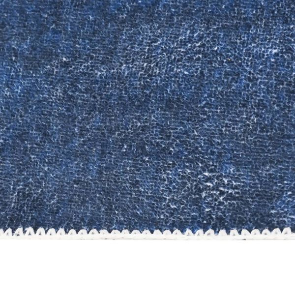 vidaXL Rug Washable Foldable Navy 140x200 cm Polyester