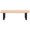 vidaXL Basin Shelf Wall Mounted Steel and Solid Wood Beech