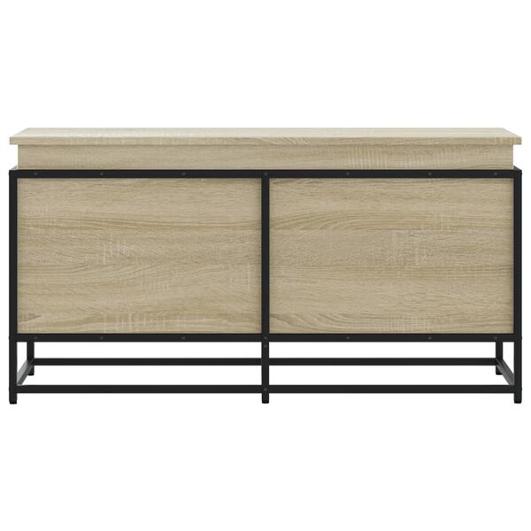 vidaXL Storage Box with Lid Sonoma Oak 100x40x51.5 cm Engineered Wood
