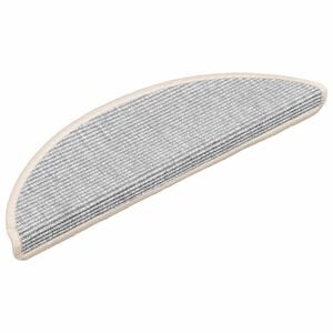 vidaXL Stair Mats 15 pcs 56x17x3 cm Silver Half Round