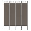 vidaXL 4-Panel Room Divider Anthracite 160x220 cm Fabric