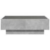 vidaXL Coffee Table with LED Concrete Grey 90x50x30 cm Engineered Wood
