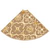 vidaXL Luxury Christmas Tree Skirt with Sock Yellow 150 cm Fabric