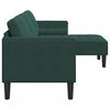 vidaXL Sofa Set with Cushion Dark Green 173 x 131 x 67 cm Polyester