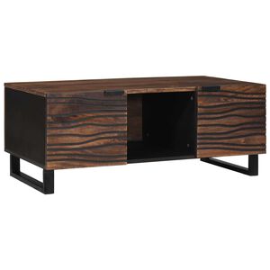 vidaXL Coffee Table Brown and Black 100 x 54 x 40 cm Solid Acacia wood