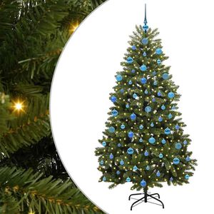 vidaXL Artificial Christmas Tree 180 cm 300 LEDs Warm White Green
