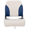 vidaXL Foldable Boat Seat 2 Set with Blue-white Pillow