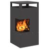 vidaXL Fire Pit Black 50 x 50 x 100 cm Steel
