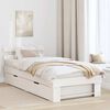 vidaXL Bed Frame with Headboard White 75 x 190 cm Solid Pine Wood