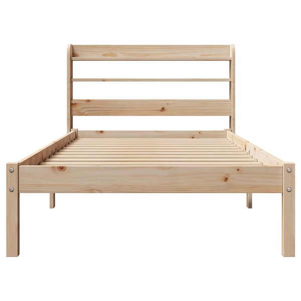 vidaXL Bed Frame without Mattress 75x190 cm Small Single Solid Wood Pine