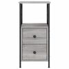vidaXL Bedside Cabinet Grey Sonoma 34x35.5x70 cm Engineered Wood