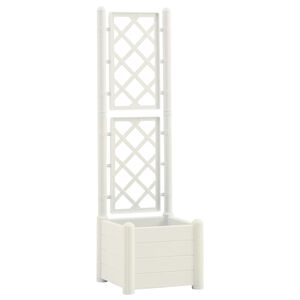 vidaXL Garden Planter | White | Polypropylene | Medium | Durable
