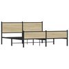 vidaXL Metal Bed Frame without Mattress Sonoma Oak 183x213 cm