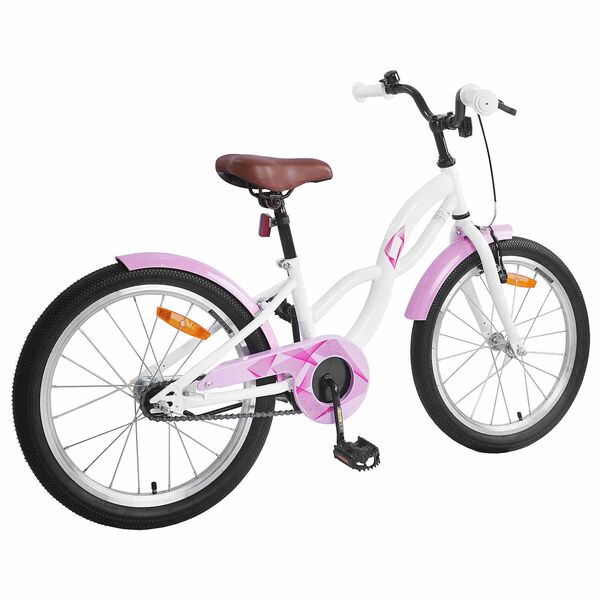 vidaXL Kids Bike 20'' for 6-11 Years Old White