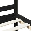 vidaXL Bed Frame without Mattress Black 200x200 cm Solid Wood
