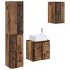vidaXL Bathroom Furniture Set 3 pcs Old Wood 33 x 34.5 x 160 cm