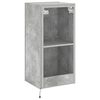 vidaXL TV Wall Cabinet with LED Lights Concrete Grey 40.5x35x80 cm