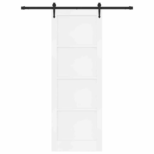 vidaXL Sliding Door ORKDAL White 83 x 232 cm Solid Pine Wood