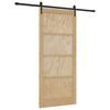 vidaXL Sliding Door ORKDAL Natural and Black 93 x 211 cm