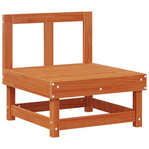vidaXL Garden Middle Sofa Solid Pine Wood Wax Brown